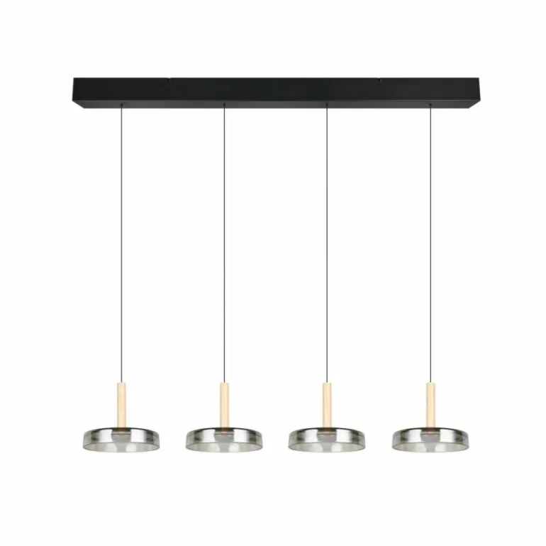Celeste Suspension Luminaires Trio LED Noir, 1 lumière