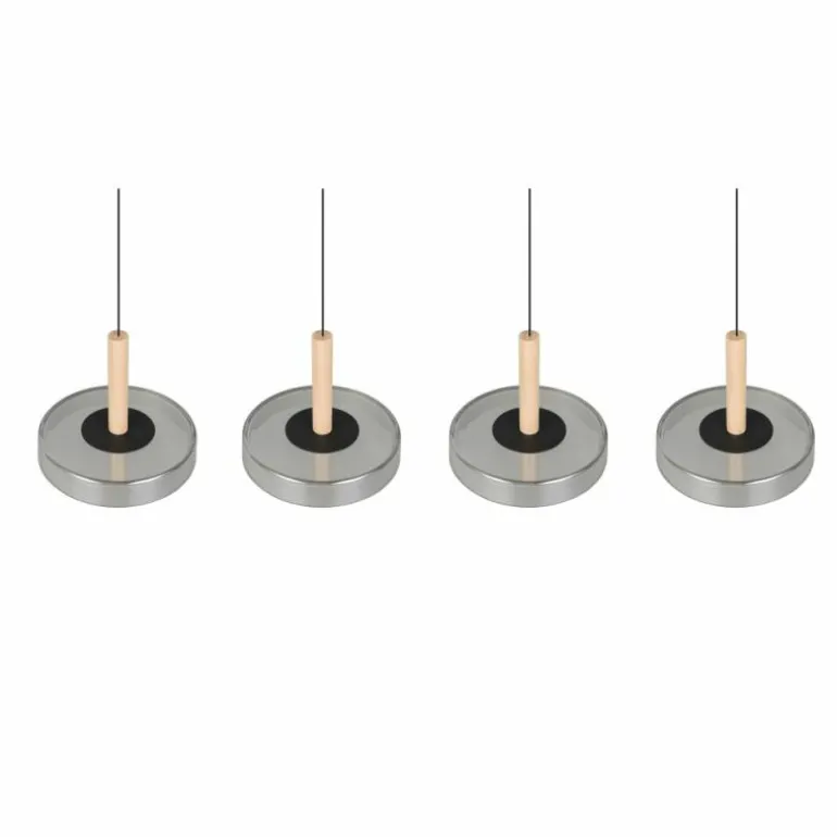Celeste Suspension Luminaires Trio LED Noir, 1 lumière
