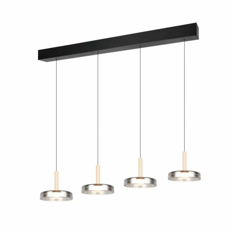 Celeste Suspension Luminaires Trio LED Noir, 1 lumière