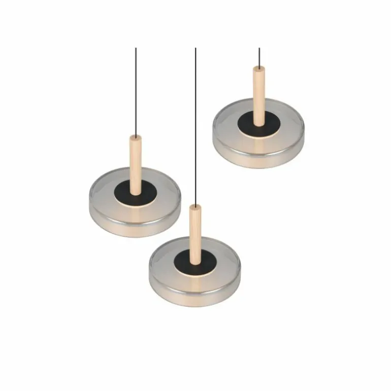 Celeste Suspension Luminaires Trio LED Noir, 1 lumière