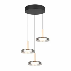 Celeste Suspension Luminaires Trio LED Noir, 1 lumière