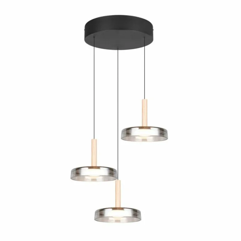 Celeste Suspension Luminaires Trio LED Noir, 1 lumière