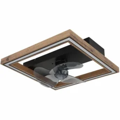 Celinata Ventilateur de plafond lumineux Luminaires Globo Lighting LED Noir, 1 lumière, Télécommandes