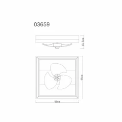Celinata Ventilateur de plafond lumineux Luminaires Globo Lighting LED Noir, 1 lumière, Télécommandes