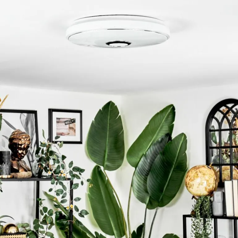 Cham Plafonnier LED Blanc, 1 lumière, Télécommandes, Changeur de couleurs