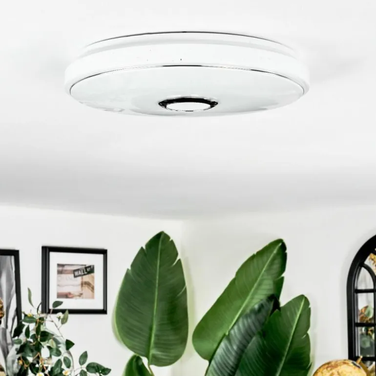 Cham Plafonnier LED Blanc, 1 lumière, Télécommandes, Changeur de couleurs