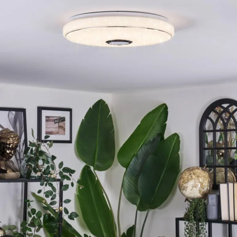 Cham Plafonnier LED Blanc, 1 lumière, Télécommandes, Changeur de couleurs