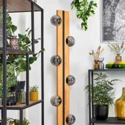 Chehalis Boule lumineuse, Lampadaire Écru, Noir, 6 lumières