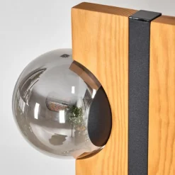 Chehalis Boule lumineuse, Lampadaire Écru, Noir, 6 lumières