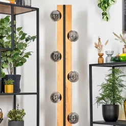 Chehalis Boule lumineuse, Lampadaire Écru, Noir, 6 lumières