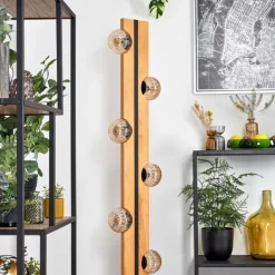 Chehalis Boule lumineuse, Lampadaire Écru, Noir, 6 lumières