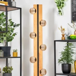 Chehalis Boule lumineuse, Lampadaire Écru, Noir, 6 lumières