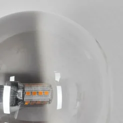 Chehalis Boule lumineuse, Applique murale 23 cm Chrome, Clair, Fumé, 3 lumières