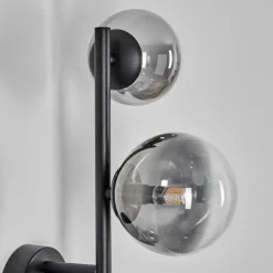 Chehalis Boule lumineuse, Applique murale 23 cm Chrome, Clair, Fumé, 3 lumières