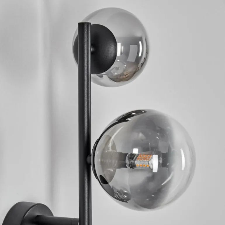 Chehalis Boule lumineuse, Applique murale 23 cm Chrome, Clair, Fumé, 3 lumières