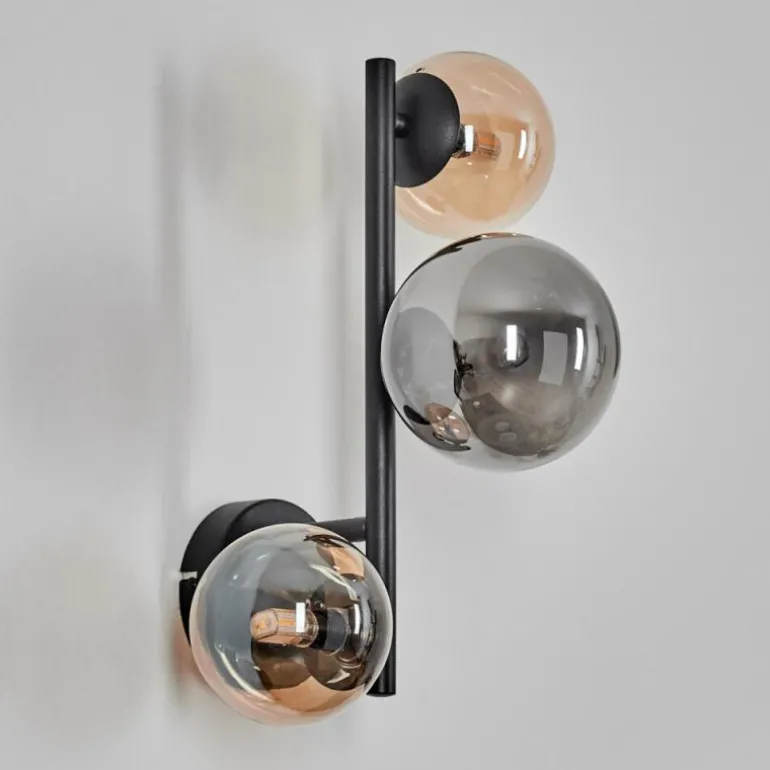 Chehalis Boule lumineuse, Applique murale Ambre, Fumé, 3 lumières