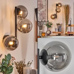 Chehalis Boule lumineuse, Applique murale Fumé, 3 lumières