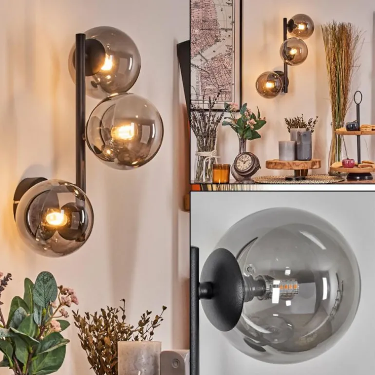 Chehalis Boule lumineuse, Applique murale Fumé, 3 lumières