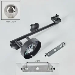 Chehalis Boule lumineuse, Applique murale Fumé, 3 lumières