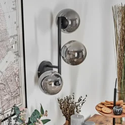 Chehalis Boule lumineuse, Applique murale Fumé, 3 lumières