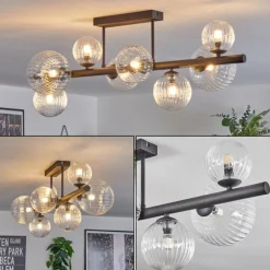 Chehalis Plafonnier, Boule lumineuse Clair, 8 lumières