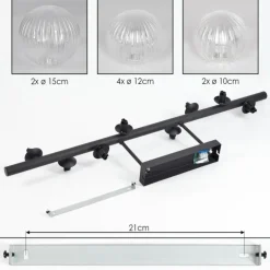 Chehalis Plafonnier, Boule lumineuse Clair, 8 lumières