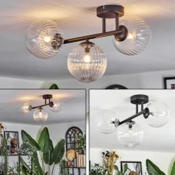 Chehalis Plafonnier, Boule lumineuse Clair, 3 lumières