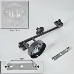 Chehalis Plafonnier, Boule lumineuse Clair, 3 lumières