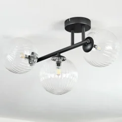 Chehalis Plafonnier, Boule lumineuse Clair, 3 lumières