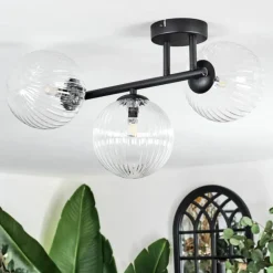 Chehalis Plafonnier, Boule lumineuse Clair, 3 lumières