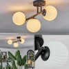 Chehalis Plafonnier, Boule lumineuse Blanc, 3 lumières