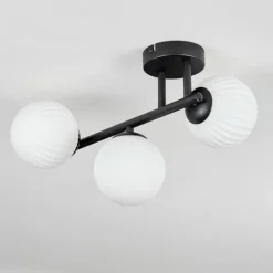 Chehalis Plafonnier, Boule lumineuse Blanc, 3 lumières
