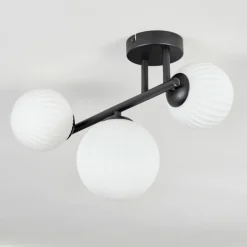 Chehalis Plafonnier, Boule lumineuse Blanc, 3 lumières