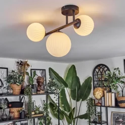 Chehalis Plafonnier, Boule lumineuse Blanc, 3 lumières