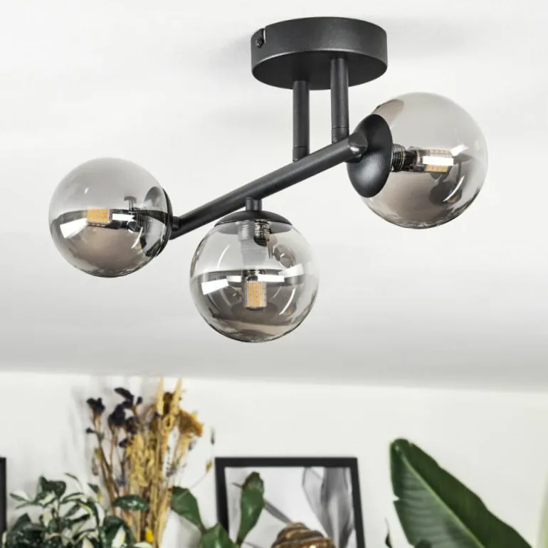 Chehalis Plafonnier, Boule lumineuse Fumé, 3 lumières