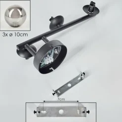 Chehalis Plafonnier, Boule lumineuse Fumé, 3 lumières