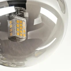 Chehalis Plafonnier, Boule lumineuse Fumé, 3 lumières