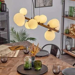 Chehalis Suspension, Boule lumineuse, Suspension Blanc, 10 lumières