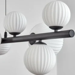 Chehalis Suspension, Boule lumineuse, Suspension Blanc, 10 lumières