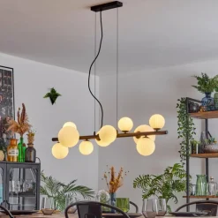 Chehalis Suspension, Boule lumineuse, Suspension Blanc, 10 lumières