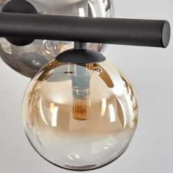 Chehalis Suspension, Boule lumineuse, Suspension Ambre, Clair, Fumé, 8 lumières