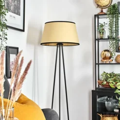 Chellas Lampadaire beige, Noir, 1 lumière