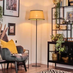 Chellas Lampadaire beige, Noir, 1 lumière