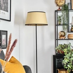 Chellas Lampadaire beige, Noir, 1 lumière