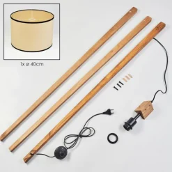 Chellas Lampadaire, Liseuse Écru, Noir, 1 lumière