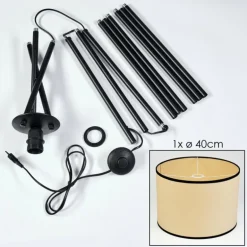 Chellas Lampadaire Noir, 1 lumière