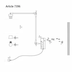 Chic Applique murale Luminaires Steinhauer Noir, 1 lumière