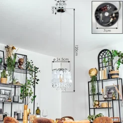 Ciora Suspension, Suspension Chrome, 1 lumière