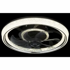 Cirilla Ventilateur de plafond lumineux Luminaires Globo Lighting LED Noir, 1 lumière, Télécommandes