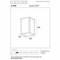 CLAIRE Lampe murale d´extérieur Luminaires Lucide Blanc, 1 lumière